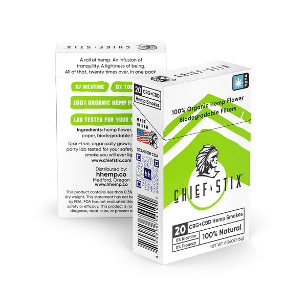 CBG + CBD Hemp Smokes 20ct